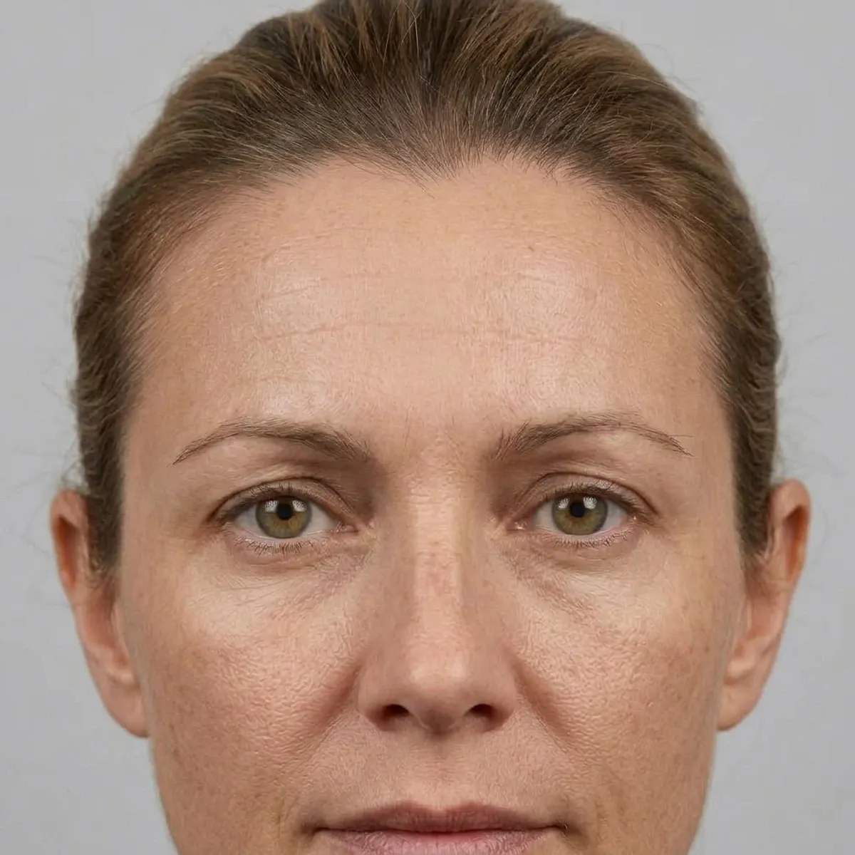 Après injection de Botox front et glabelle, J+15