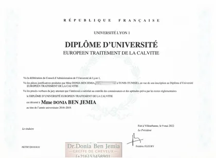 DIU de greffe de cheveux — Université Claude Bernard Lyon 1