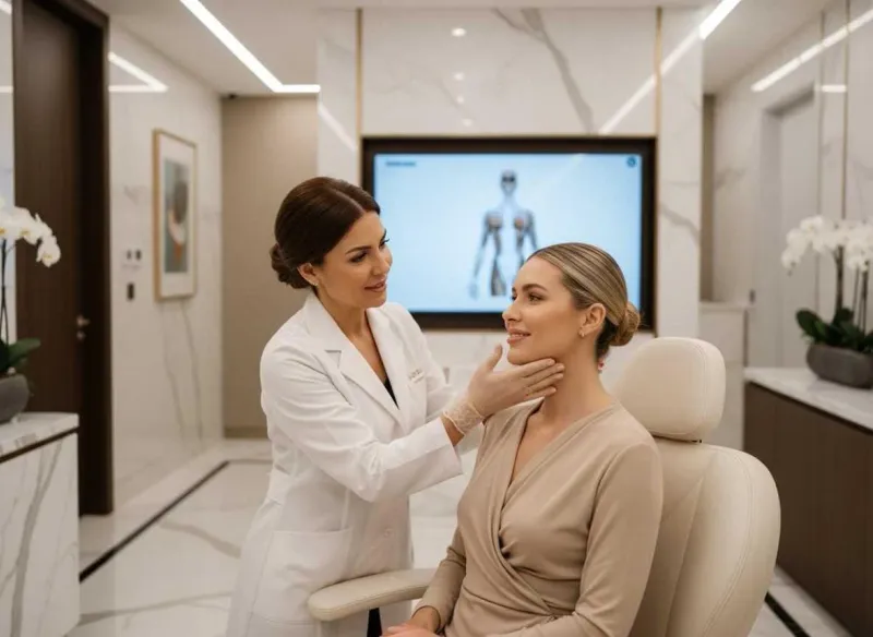 Traitement du double menton sans chirurgie à Tunis - Cabinet Dr Donia Ben Jemia